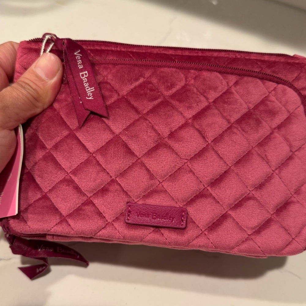 Vera Bradley Quilted Cosmetic Bag in Deep Pink - Picture 8 of 8